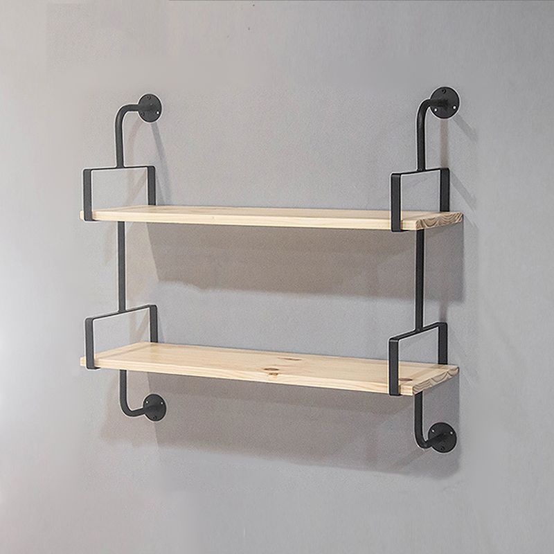 Wooden Floating Storage Bookshelf Modern Home Office Bookcase