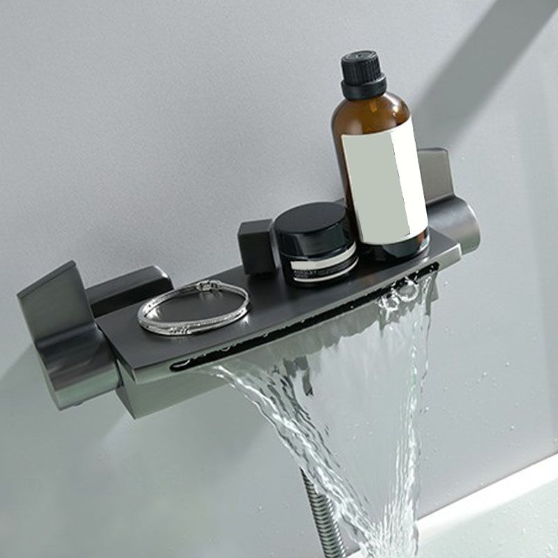 Modern Bathtub Faucet Handheld Shower Head Wall-mounted Waterfall Faucet