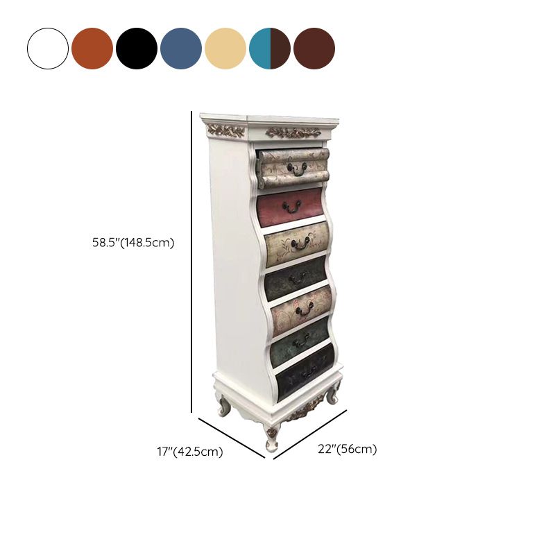 Mid-Century Modern Rectangle Chest with 7 Drawers and Cabriole Legs