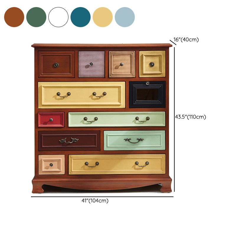 Coastal Birch Storage Chest Dresser Horizontal Storage Chest for Bedroom