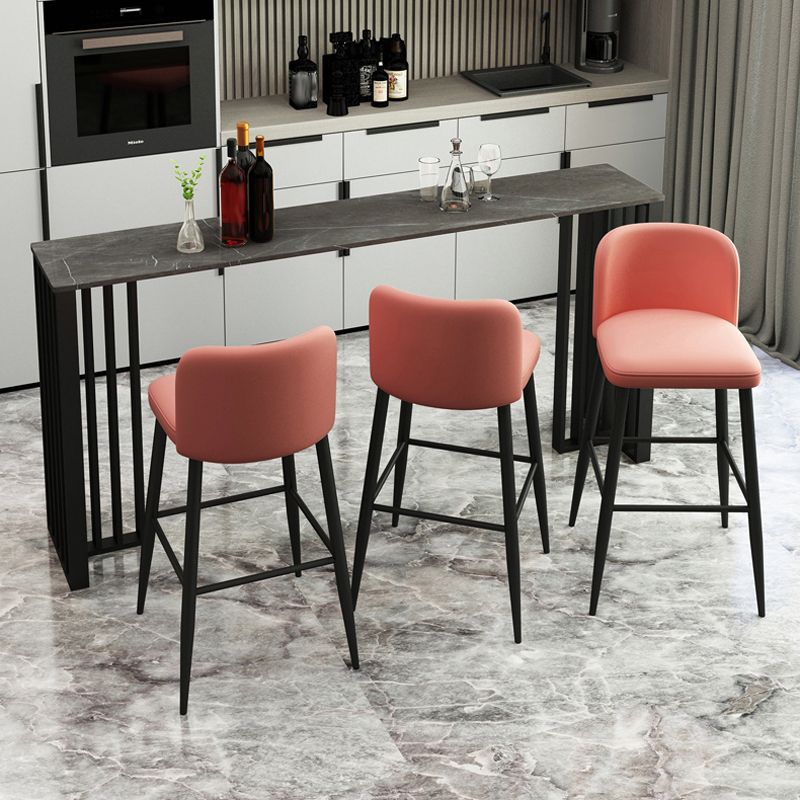 Industrial 1/2/4 Pieces Bar Table Set Rectangle Bar Table with High Metal Stools