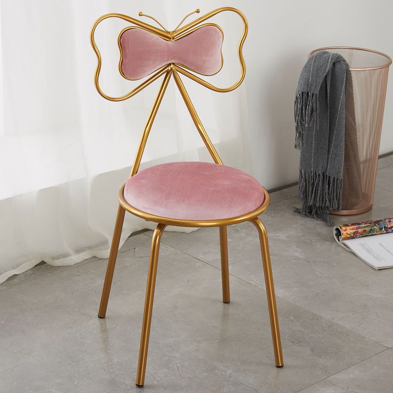 Scandinavian Design Upholstered Armless Dining Chairs Open Back Dining Side Chair