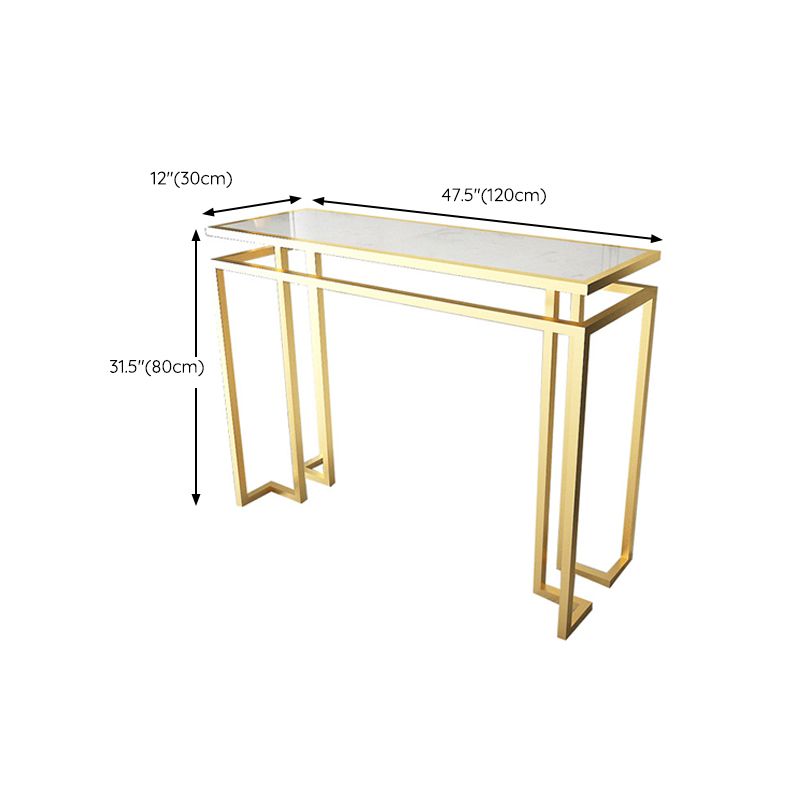 Glam Accent Table Antique Finish Sofa Console Table with Shelf