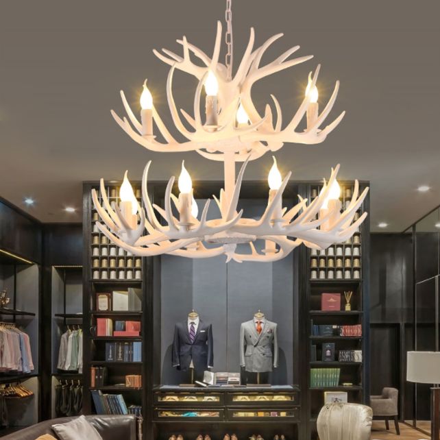Chandelier Pendant Light Traditional Metal Candle-Style Chandelier Lighting Fixture