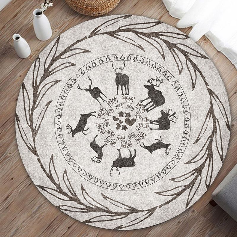 Formal Decoration Rug Multi Colored Animal Patterned Indoor Rug Synthetics Anti-Slip Pet Friendly Carpet
