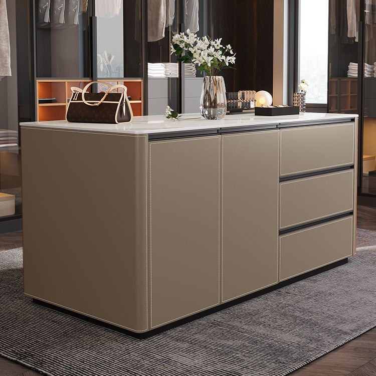 Modern Dining Room Kitchen Island Table Prep Table with Drawer