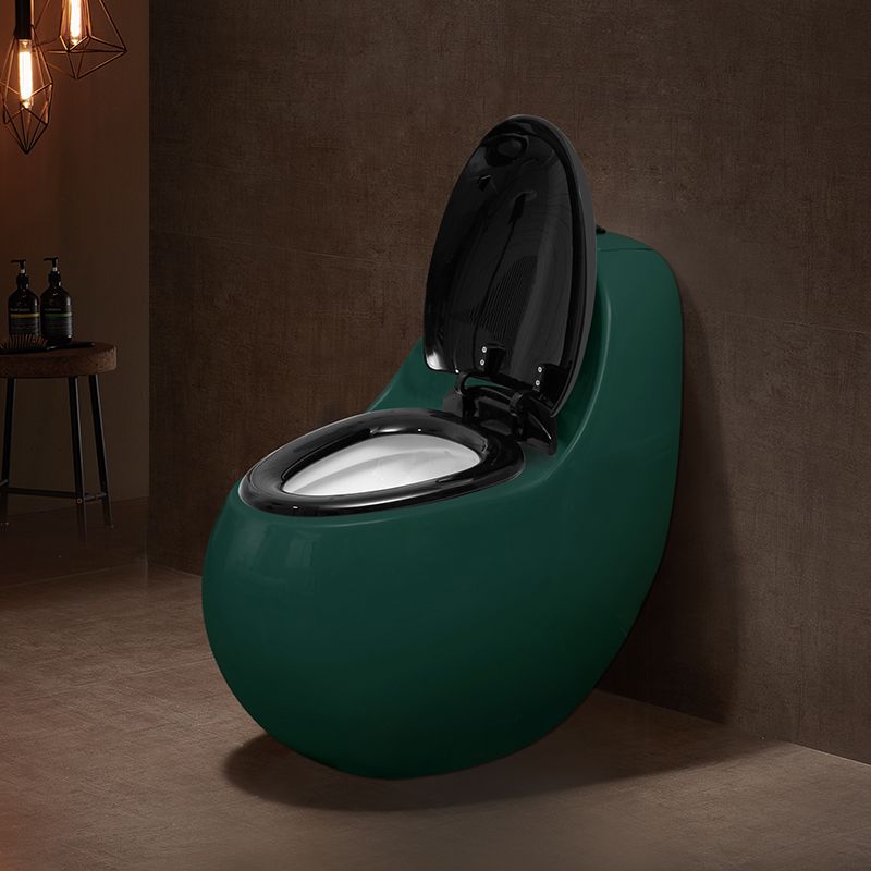 Contemporary Siphon Jet Toilet Bowl Skirted One Piece Urine Toilet with Seat