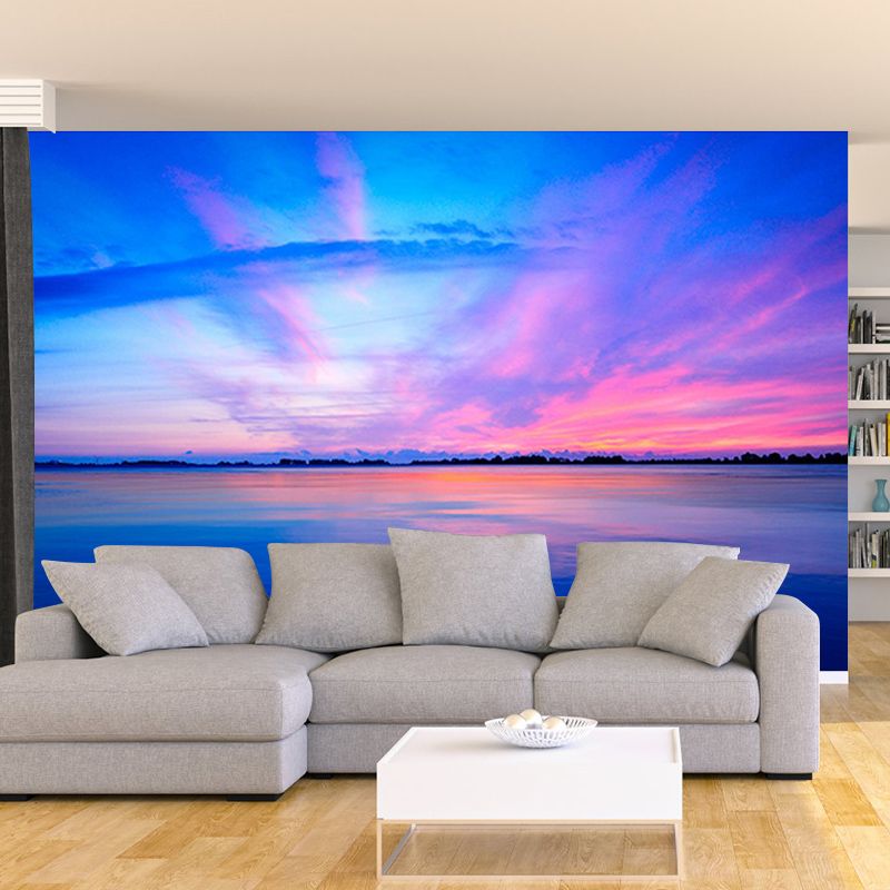 Modern Beach Environment Friendly Mural Wall Covering for Sleeping Room