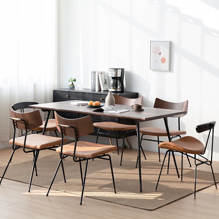 Table à manger en bois massif en chêne