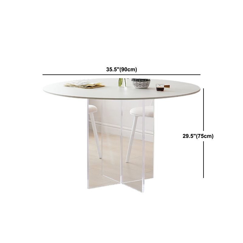Modern 1/3/4/5 Pieces Dining Set Round Stone Dining Table for Dining Room