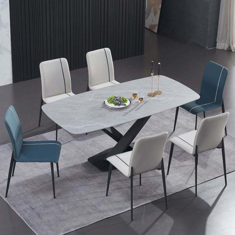 Silla Parsons de comedor de metal contemporáneo sin brazos para uso en restaurantes (juego de 2)