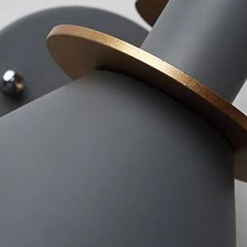 Nordic Style Iron Wall Light Colorful Cone Shape Wall Lamp for Bedroom