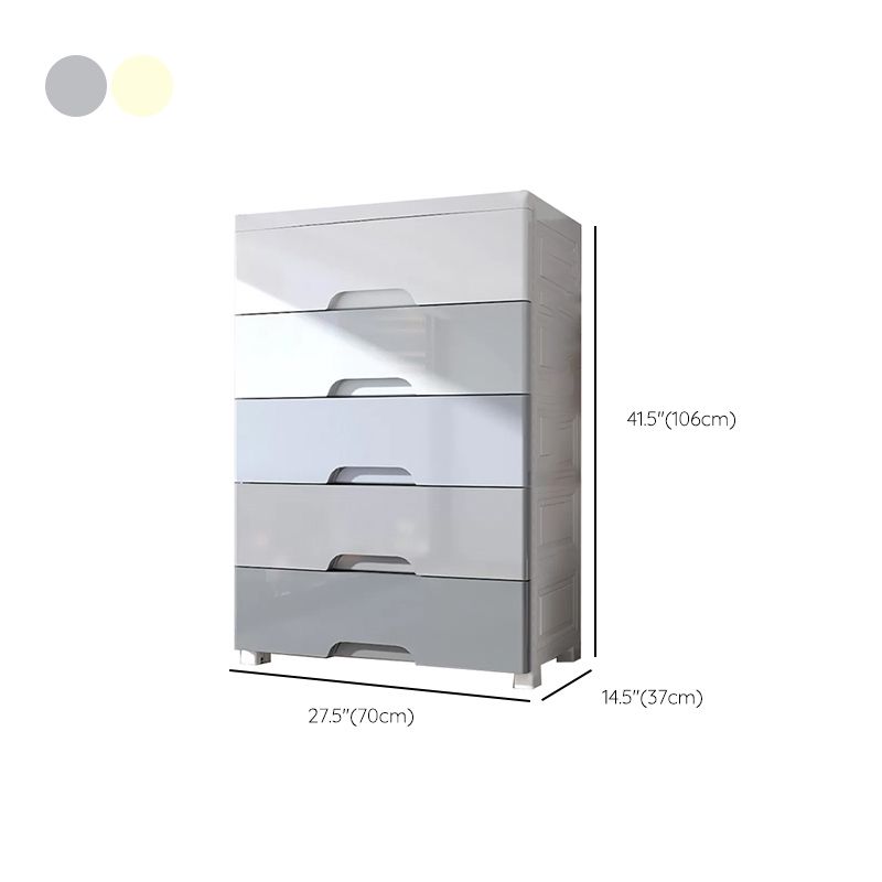 Contemporary Bedroom Wardrobe Plastic Drawers Storage Armoire