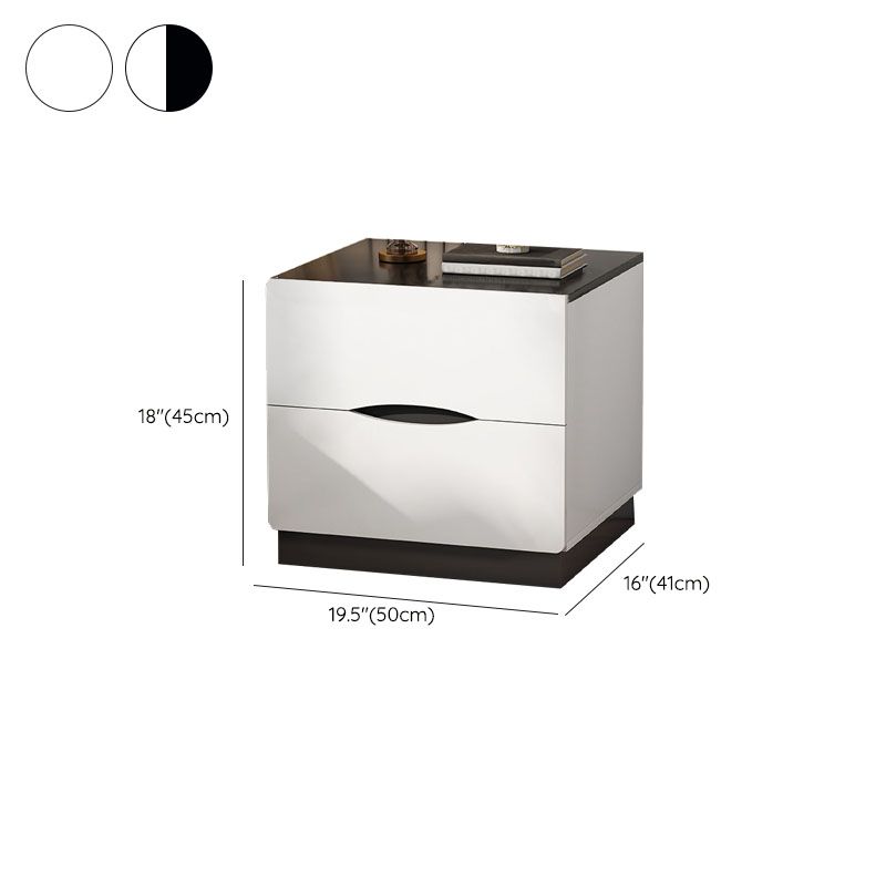 Modern Bed Nightstand Manufactured Wood Night Table with Drawers for Bedroom