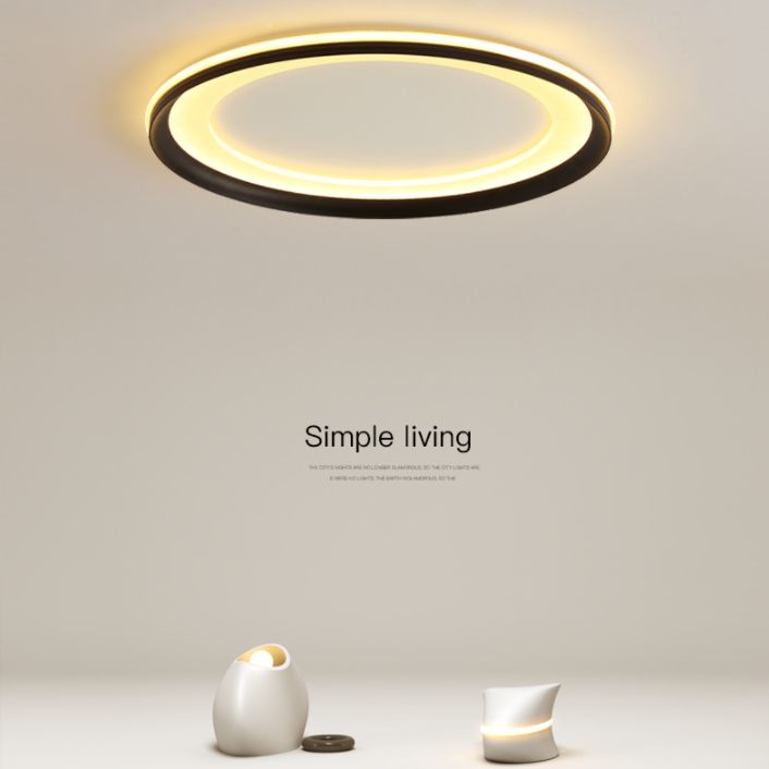 LED slaapkamer dicht bij plafond verlichting minimalistische stijl flush mount lamp met Circle Metal Shade