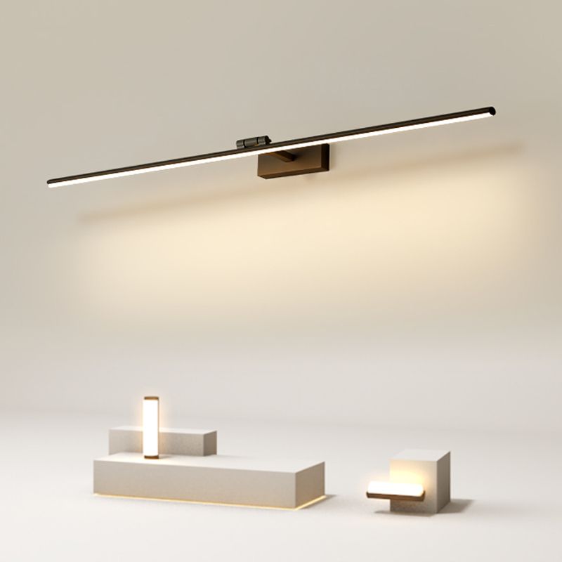 Moderno stile minimalista a parete lineare a parete vanità luci in alluminio sconde murale per bagno per bagno