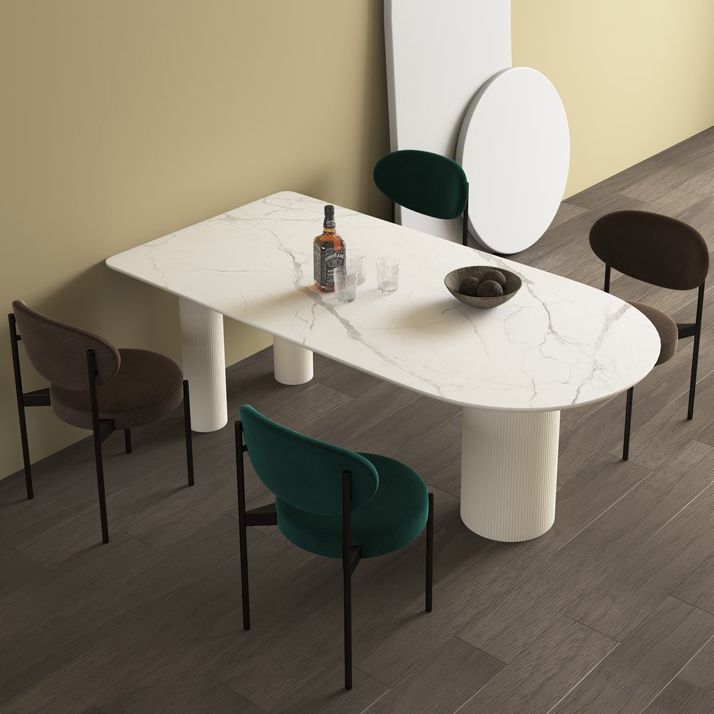 Contemporary 3-foot Dining Table Stone Dining Room Furniture for Home
