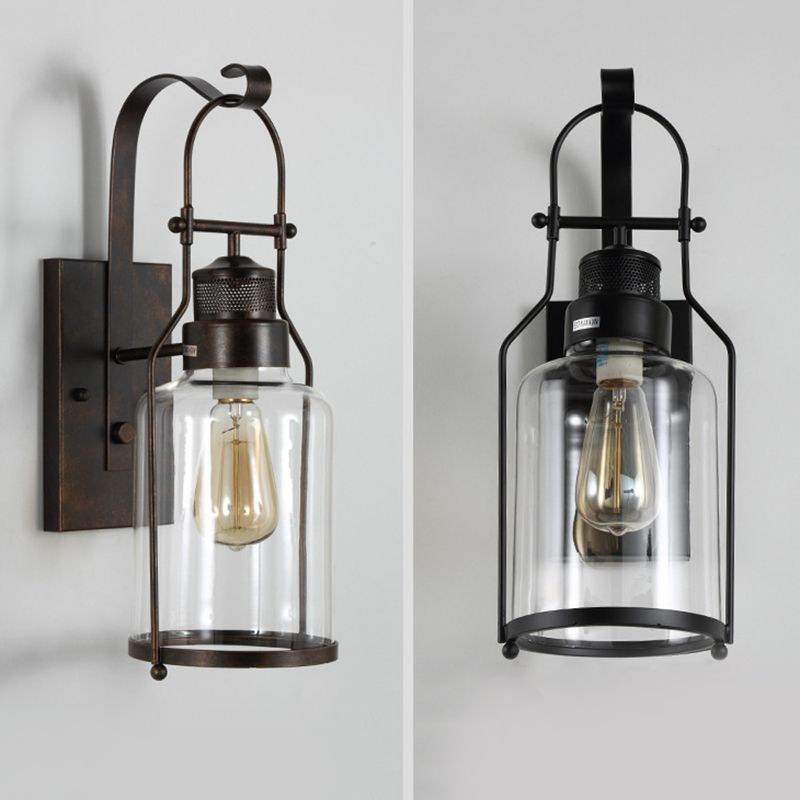 Accesorio de iluminación de pared sombreada cafetera de vidrio de estilo industrial Luz de pared