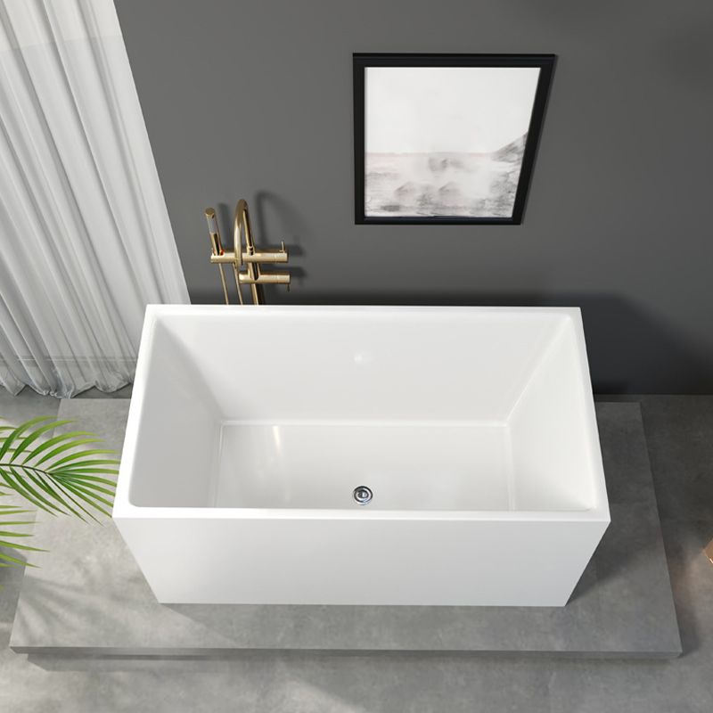 Modern Soaking Freestanding Bath Tub Acrylic Bathroom Bathtub in White