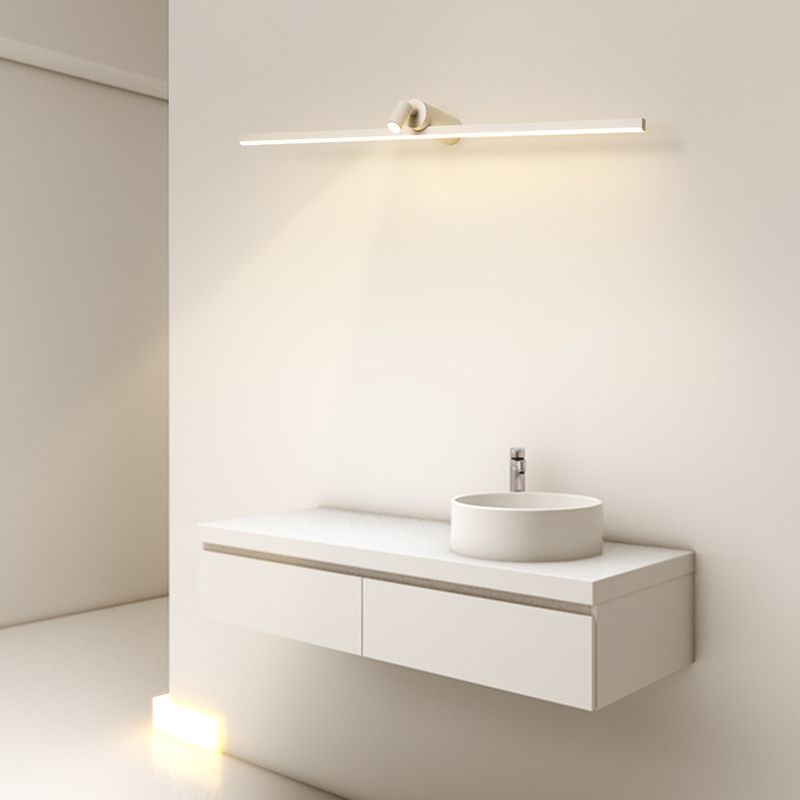 Metal Linear Vanity Lighting Simplicity LED Wall Sconce with Spotlight for Bathroom