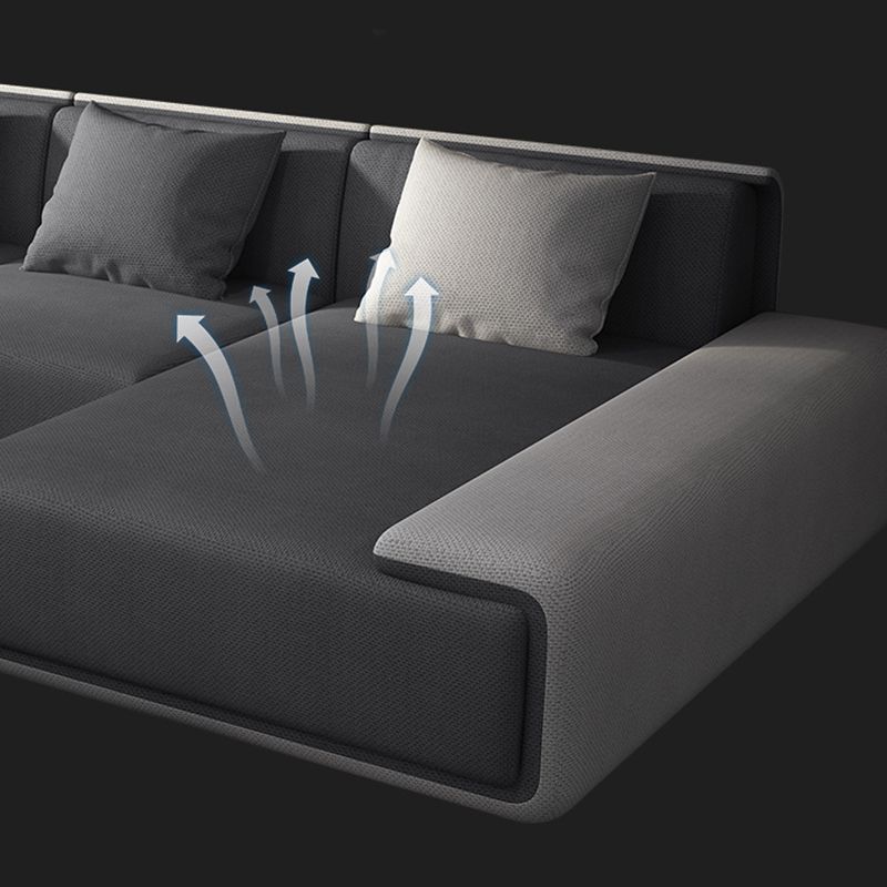 Contemporary L-Shape Sectional Sofa with Pillow Top Arm for Living Room