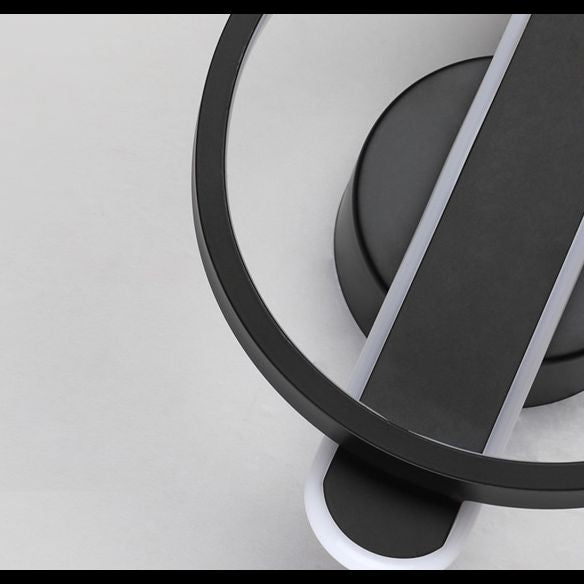 1 lumière du cercle de cercle Light Light Metal Mur de style moderne pour le chevet de l'hôtel