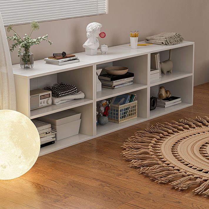 Engineered Wood Bookcase Standard Contemporary Closed Back Bookshelf