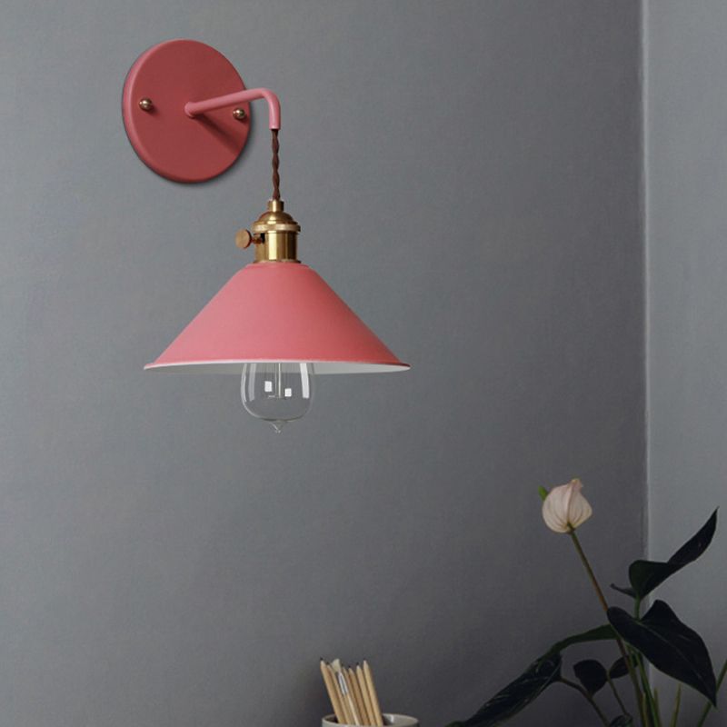 Iluminación de apliques de pared cónica 1 1 cabezal de luz montada en la pared de la pared.