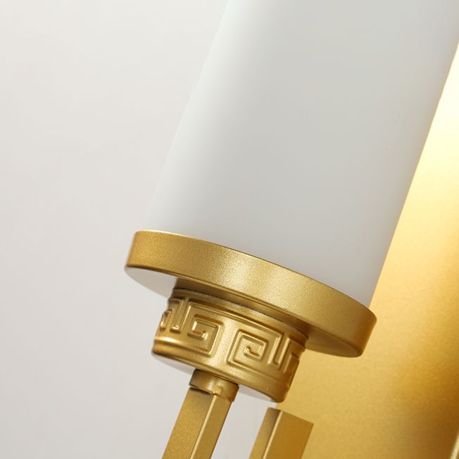 Modern Vanity Lights Milky Glass Vanity Wall Light Fixture for Bathroom