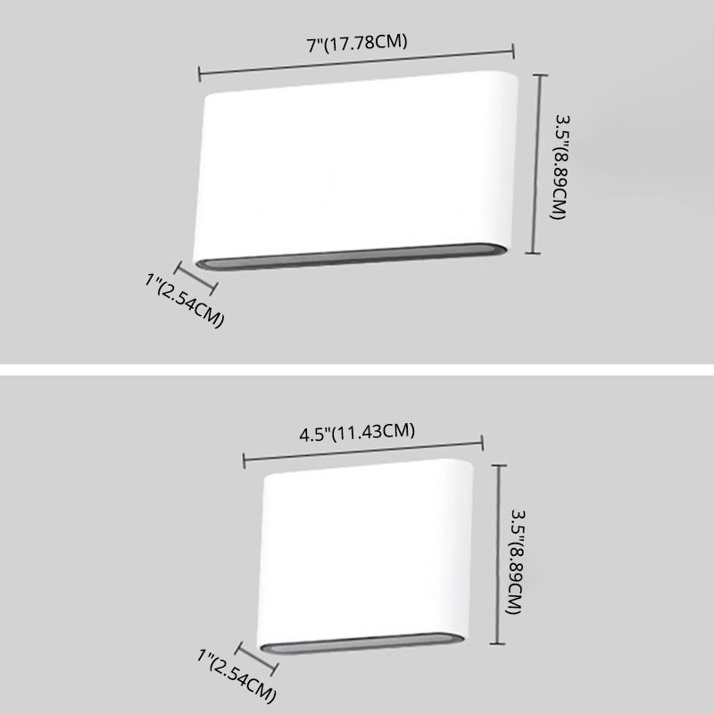 Minimalist LED Up and Down light Frame Wall Light Metal Rectangle Wall Light for Living Room