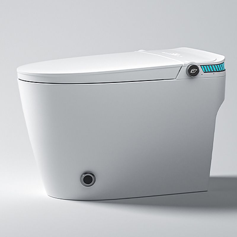 Contemporary Ceramic Flush Toilet Heated Seat Included Toilet Bowl for Washroom