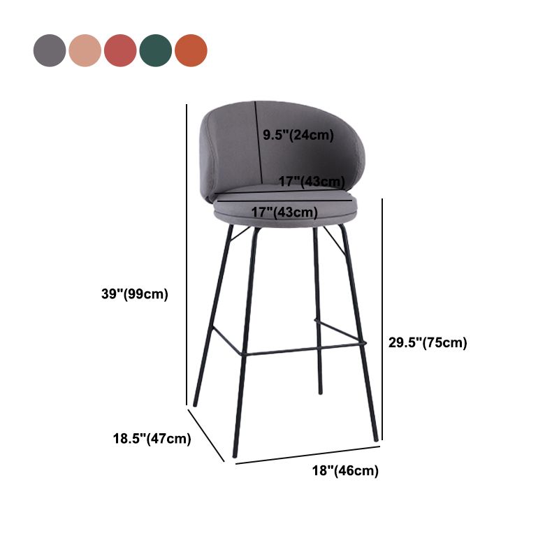 Contemporary Style Bar-stool Metal Counter Bar Stool for Kitchen