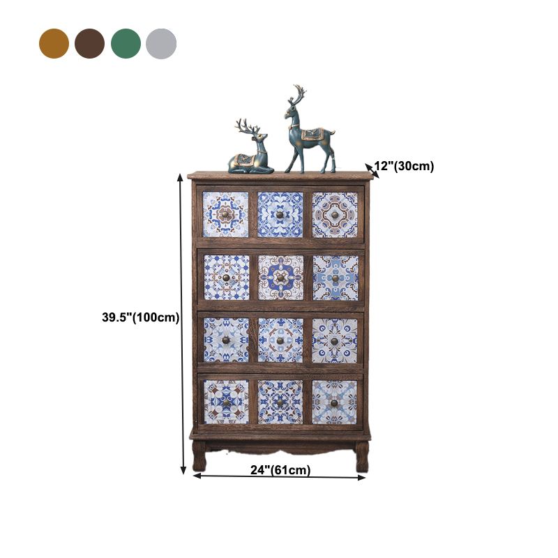 Bedroom Dresser Traditional Style Solid Wood Storage Chest with Multi Drawers