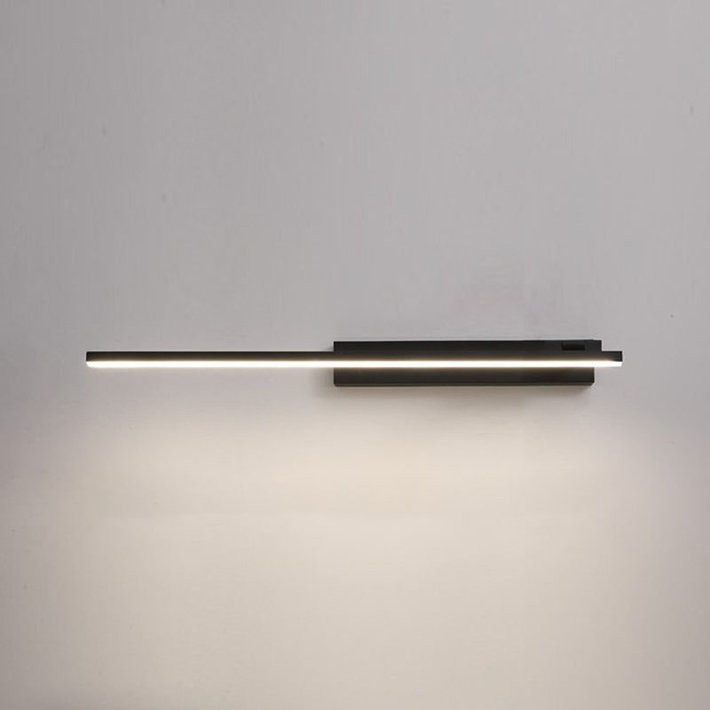 Metal Linear Mirror Light Fixture Minimalist Style LED Wall Mount Light Fixture