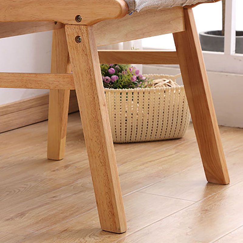 Modern Dining Open Back Chairs Dining Armless Side Chair with Wooden Legs