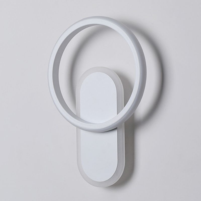Single Modernism White Wall Mounted Sconce LED Statement Wall Light
