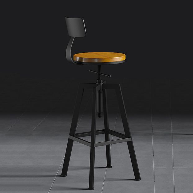 Round Metal Counter & Bar Stool Industrial Footrest Counter-height Stool