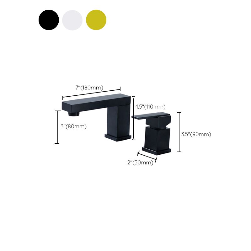 Contemporary Bathroom Faucet Deck Mounted Copper Two Handle Swivel Roman Tub Faucet Set