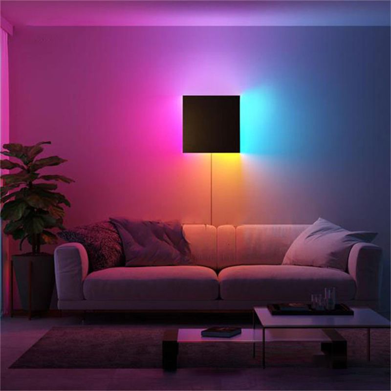 Contemporary Style Ambiance Decorative LED Wall Lamp Remote Control RGB Sconce Lights for Hallway Aisle