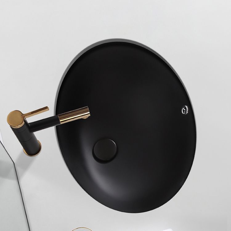 Black Undermount Vanity Sink Modern Porcelain Undermount Vanity Sink