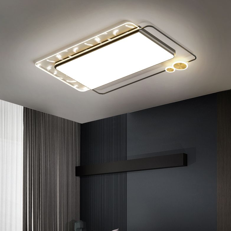 Mont semi-choux du hall géométrique à la plafond en acrylique de plumes de style concis moderne