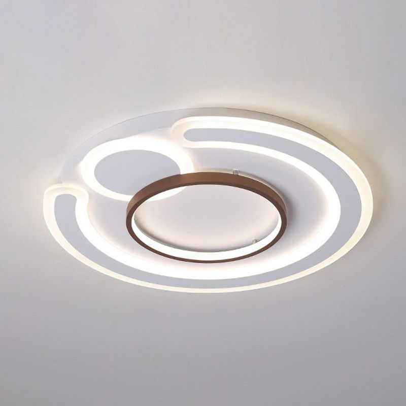 Plafonnier encastré à LED de forme circulaire en acrylique, plafonnier à café de Style nordique