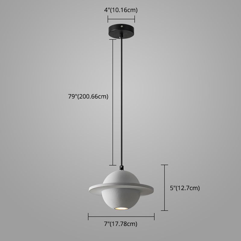 Moderne minimalistische kugelförmige Anhänger -Beleuchtungskörper Zement 1 hängende Deckenlichter für Schlafzimmer
