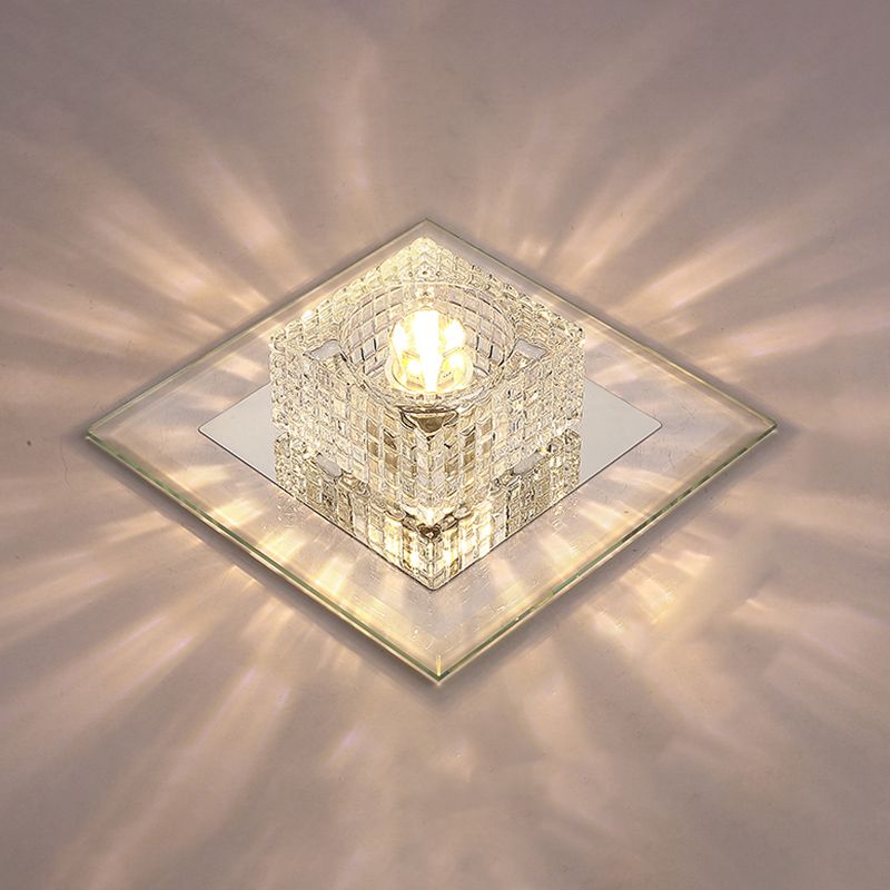 Lampada da soffitto geometrica per montaggio a incasso Plafoniera moderna per montaggio a incasso con foro da 3 '' dia