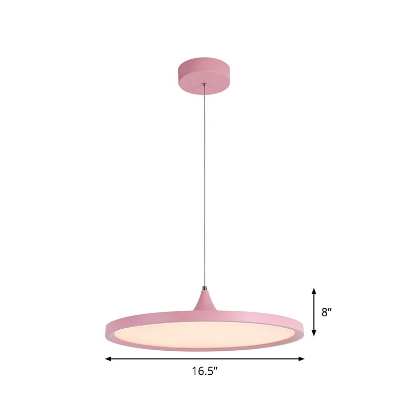Ultra-dünn hängende leichte einfache Acryl-LED-Pinkanhängerlampe in warmem/weißem Licht, 16,5 "/20,5" breit