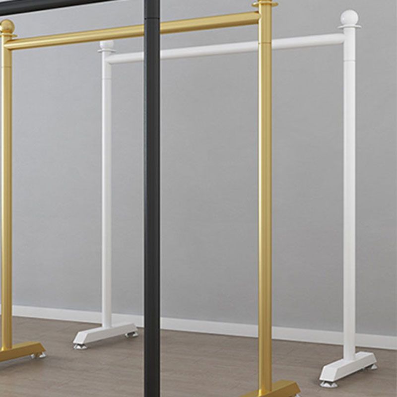 Modern Minimalist Metallic Coat Rack Free Standing 2 Leg Base Coat Rack