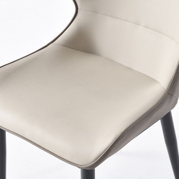 Dining Room Upholstered Chair Home Wingback Faux Leather Dining Chair