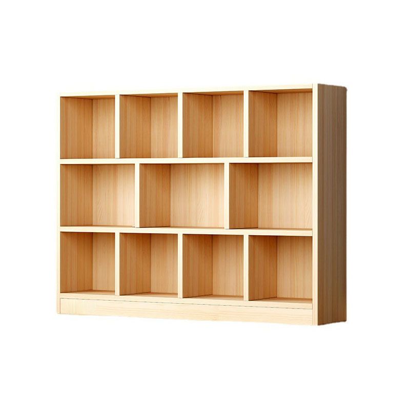 Closed Back Standard Bookshelf Wooden Contemporary Bookcase with Shelves