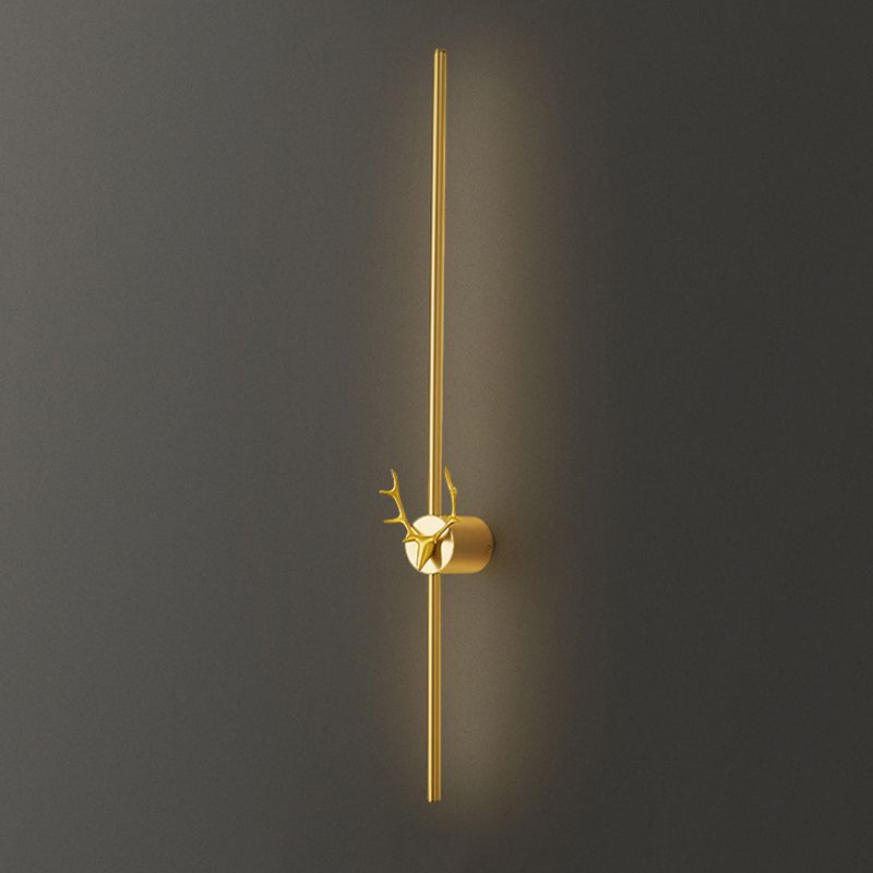 Minimalism Brass Wall Sconce Thin-Line Sconce Lighting for Living Room