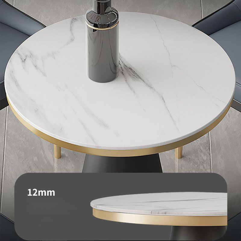Modern Style Dining Table White Top Sintered Stone Table for Dining Room
